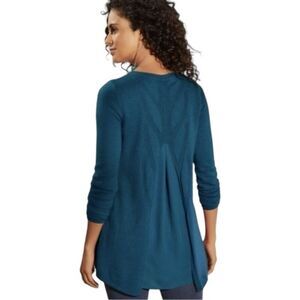 Soft Surroundings Sirena Sweater Poseidon Blue Wool Alpaca Scoopneck Small NWT
